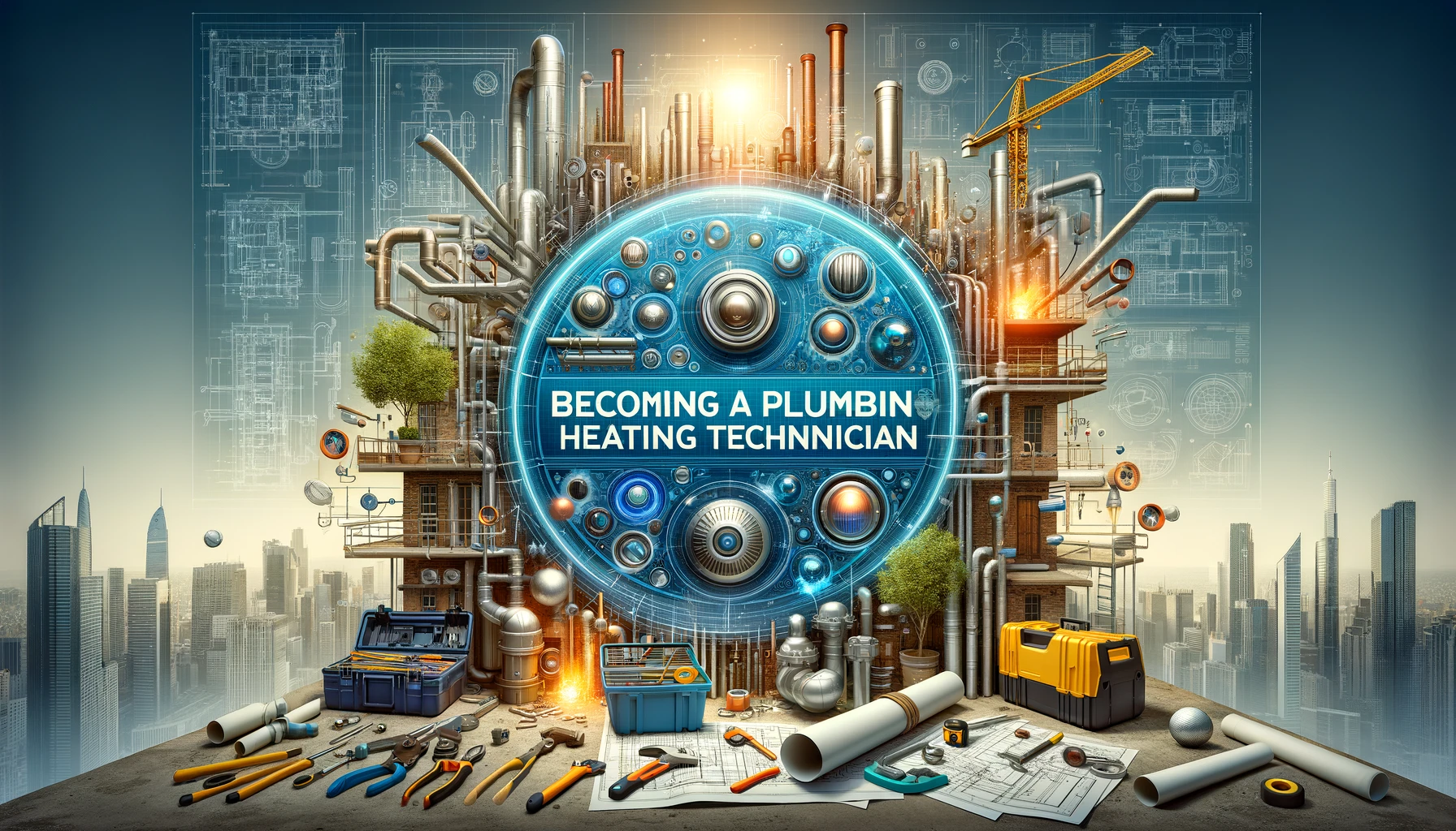 Couverture d'un guide complet pour devenir plombier chauffagiste, illustrant la demande croissante dans le secteur du bâtiment.