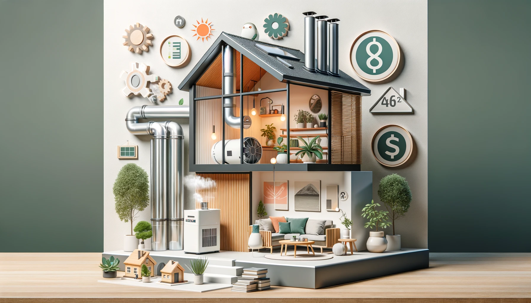 Guide complet sur le coût d'une pompe à chaleur pour une maison de 120m2, montrant une maison moderne et écologique équipée d'une pompe à chaleur.