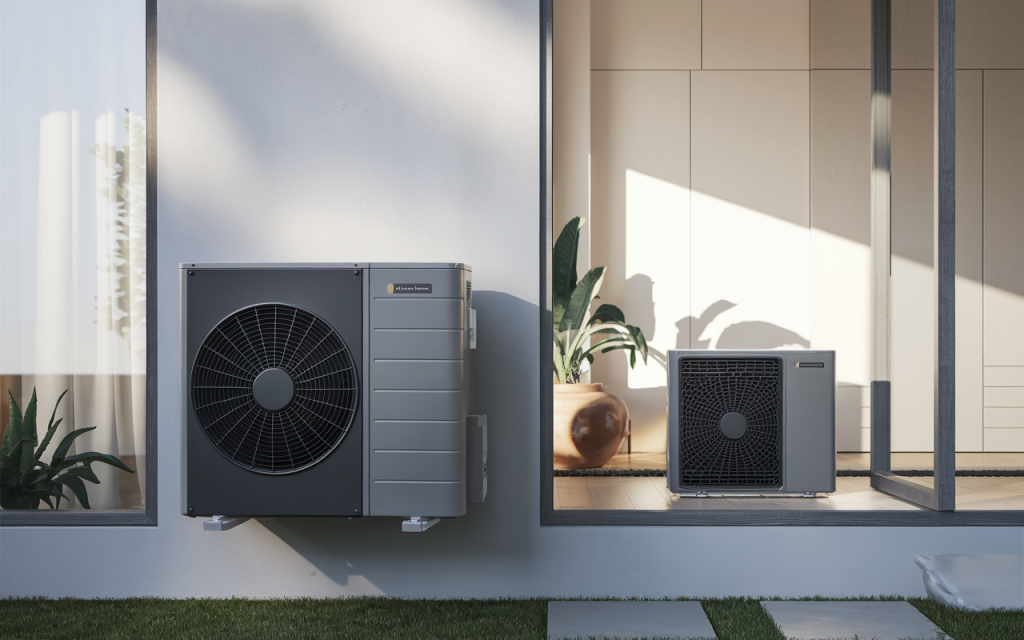 Modern Atlantic heat pump with outdoor and indoor units
